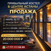 Продам действующий капсульный хостел с помещением в собственности в центре Астаны Новосибирск