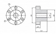 Гайка трапецеидальная c фланцем (бронза) Tr50x8 BFM Москва