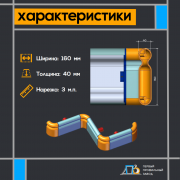 Поручень-отбойник ПО 160х40 для медицинских и социальных учреждений Москва