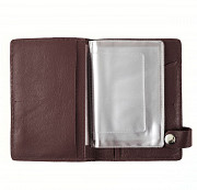 Обложка на автодокументы на кнопке с кармашками Документы Мазда ,шоколад Глазов