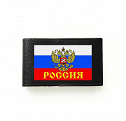 Визитница Флаг Россия ,черная Глазов