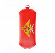 Ключница на молнии герб ВВС , красная Глазов