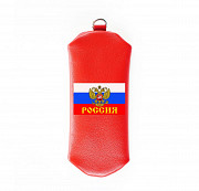 Ключница на молнии Флаг Россия , красная Глазов