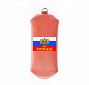 Ключница на молнии Флаг Россия , рыжая Глазов